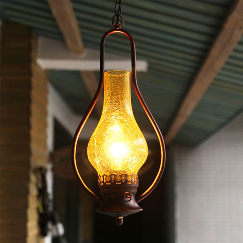 Silva Pendelleuchte Kerosin, 2 Farben Metall Glas