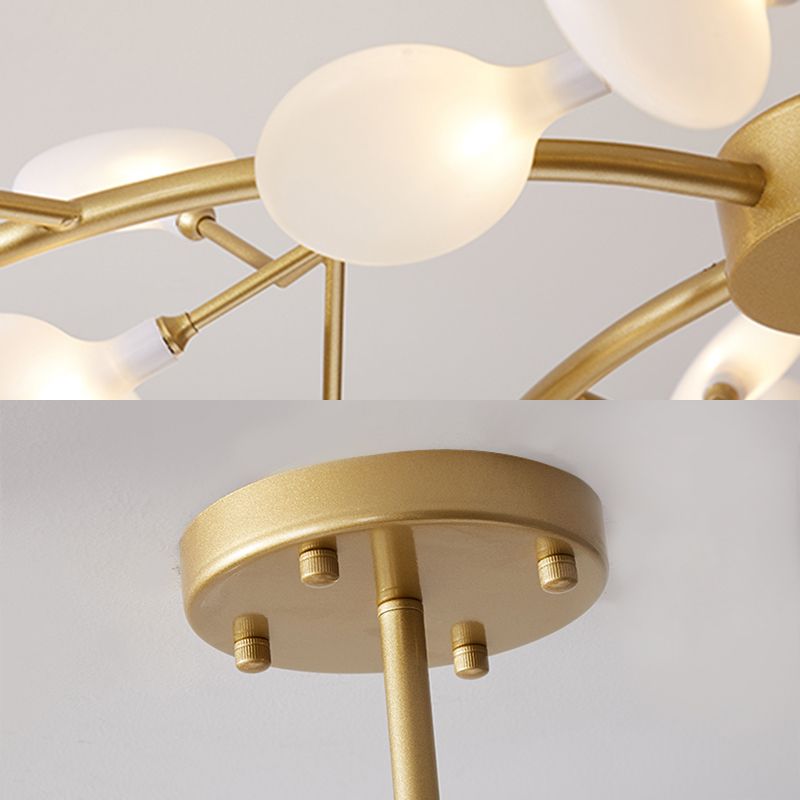 Olivia LED Pendelleuchte Schwarz/Gold Metall Acryl