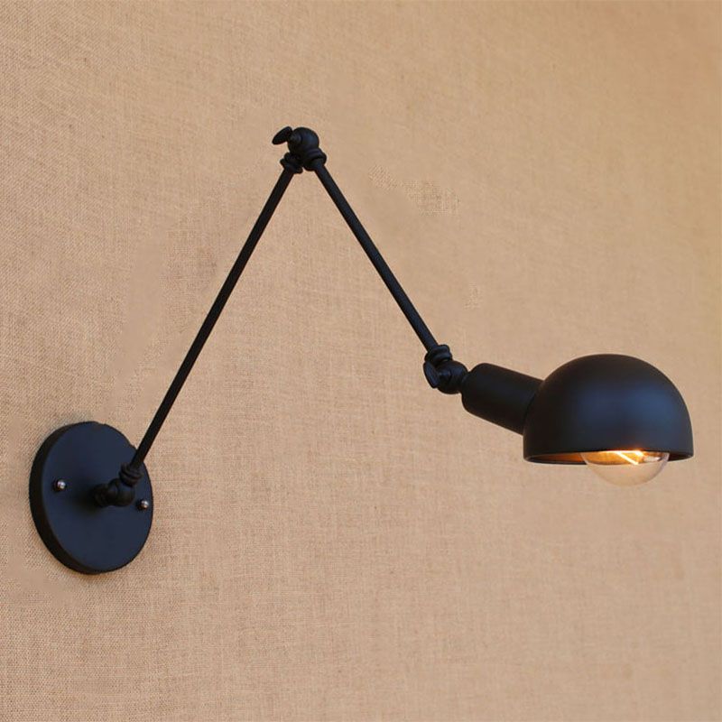 Silva Verstellbare Wandleuchte, Metall, Schwarz, Schlafzimmer