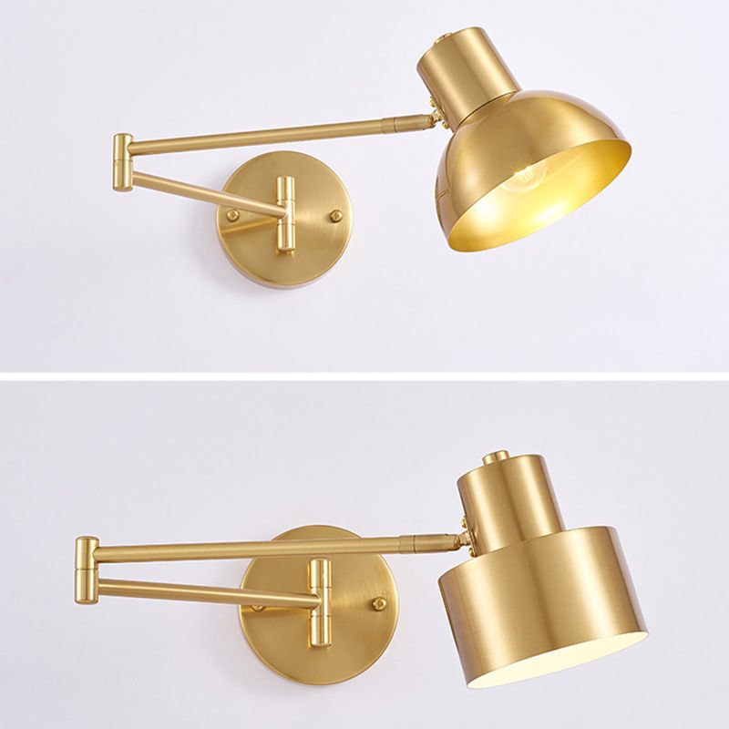 Arisha Modern Wandleuchte, Metall, Schwarz/Gold, Schlafzimmer