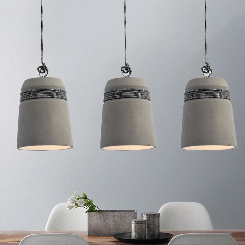 Epoch Industrie LED Pendelleuchte Grau Esstisch/Wohnzimmer Cement