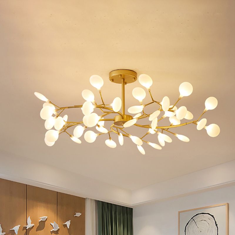 Olivia LED Pendelleuchte Schwarz/Gold Metall Acryl