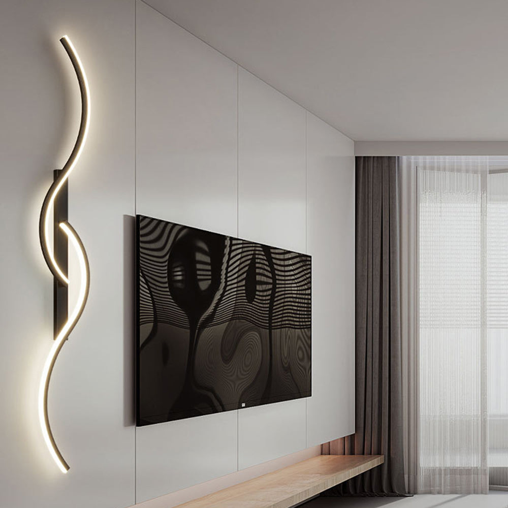 Arisha Modern LED Wandleuchte Innen Linear Schwarz/Weiß