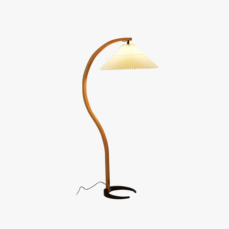 Muto Einzigartige LED Stehlampe Holz Metall Wohnzimmer