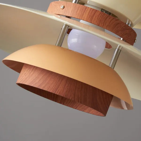 Valentina Modern Pendelleuchte Schwarz Weiß Holz Metall Esszimmer