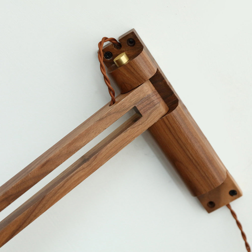 Muto Vintage LED Wandleuchte Plissee, Innen Treppenhaus, Glas/Holz/Keramik