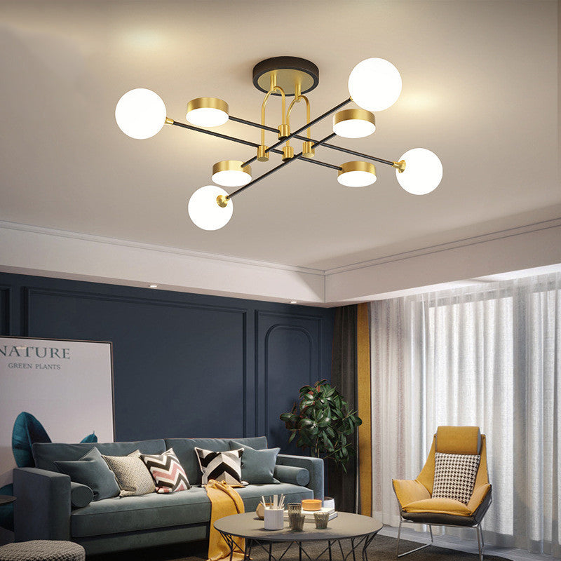 Valentina Modern LED Deckenleuchte Gold Schlafzimmer/Wohnzimmer Glas&Metall