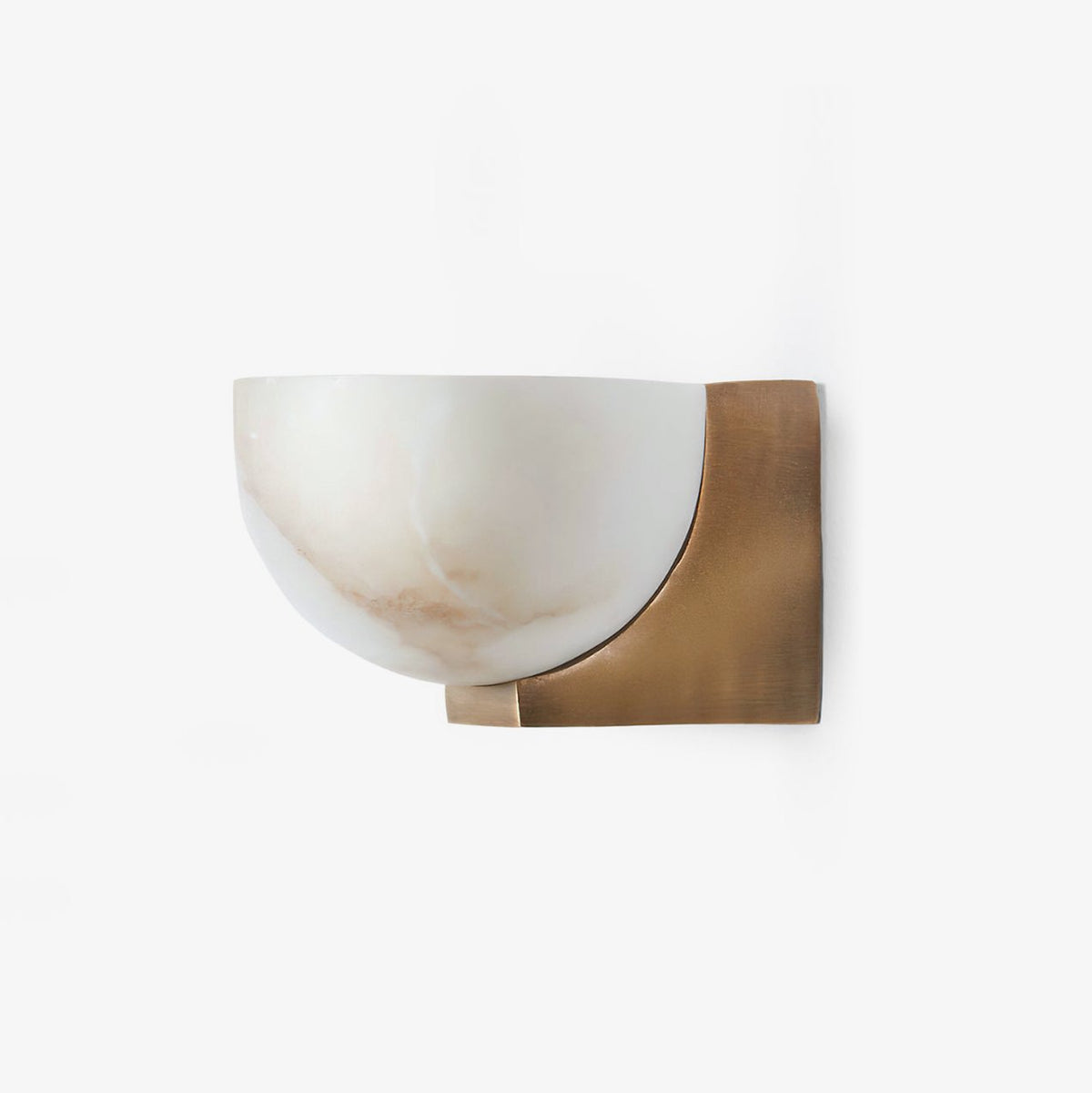 Corvina Schale aus Alabaster Wandleuchte in Bronze