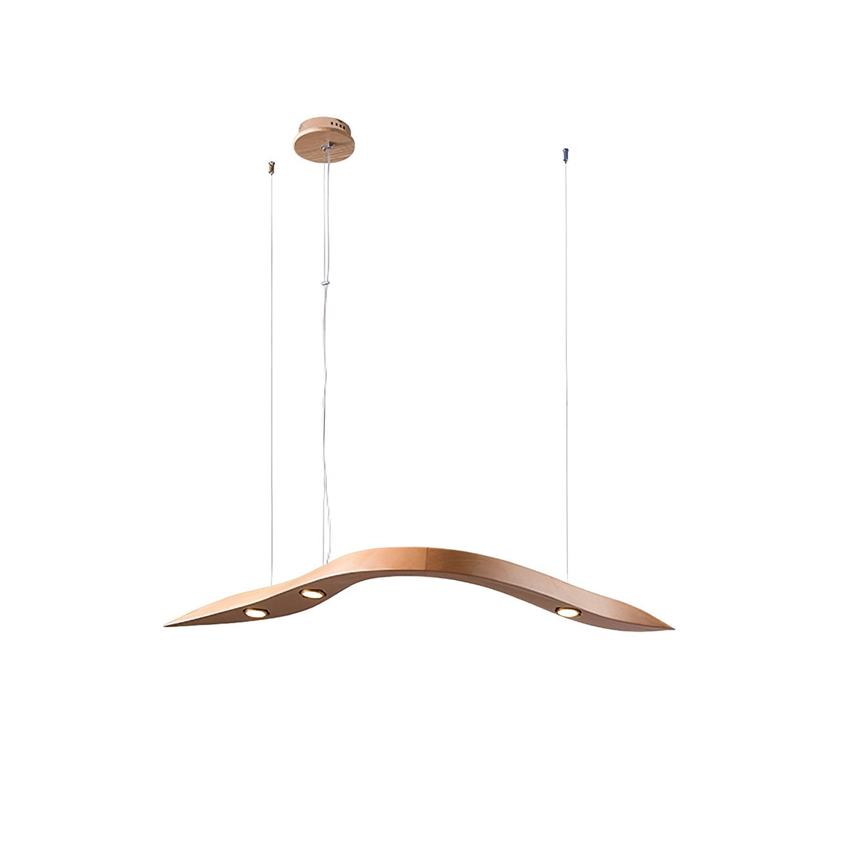 Queral Flow Minimalistische Pendelleuchte aus Holz