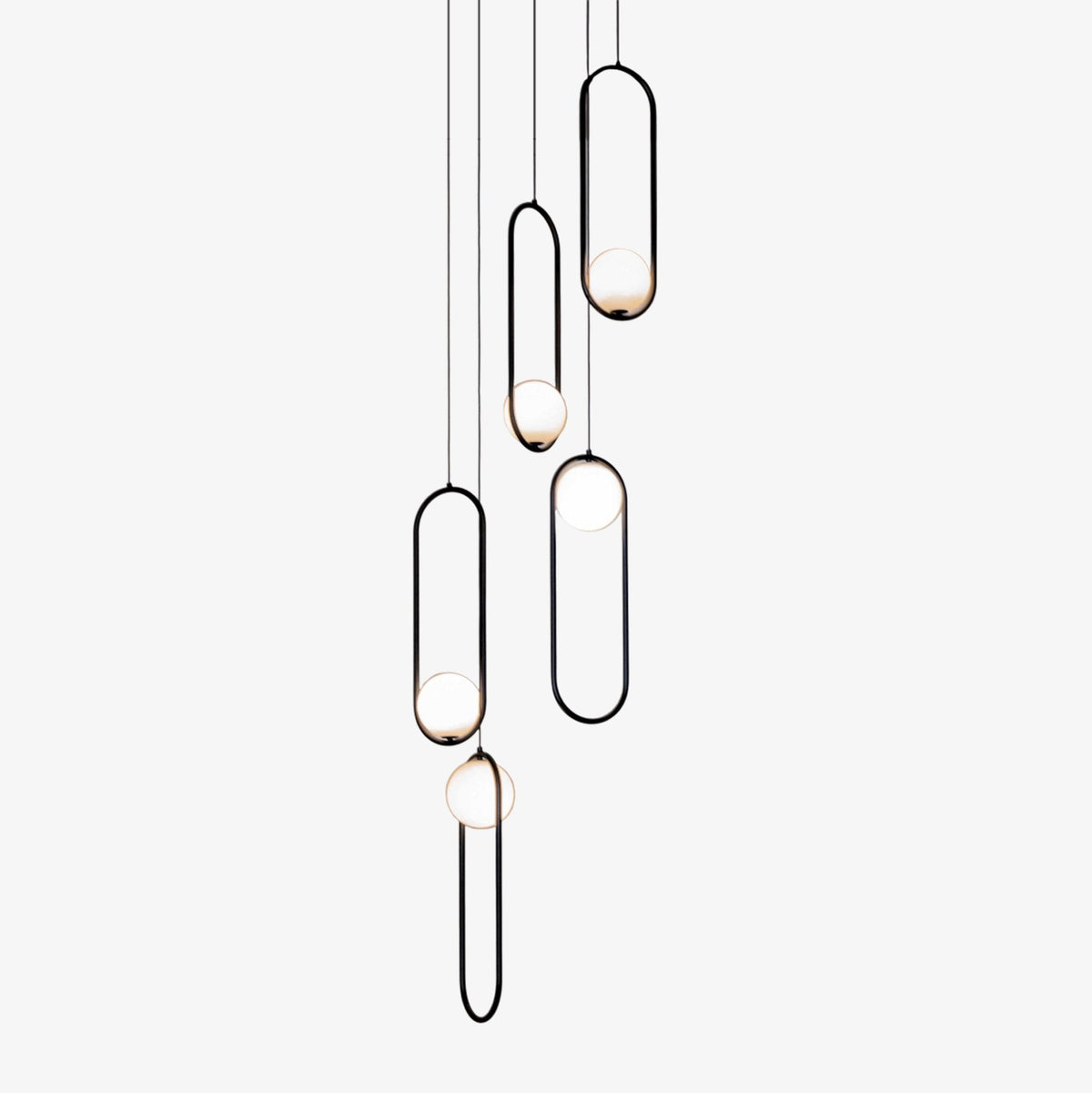 Cyvora Kronleuchter zeitgenössische minimalistische Kronleuchte aus Glas in Kombination
