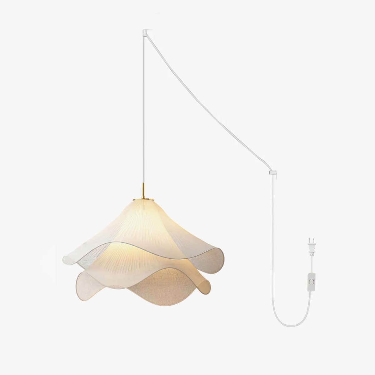 Evanel Pendelleuchte aus Stoff im künstlerischen Design