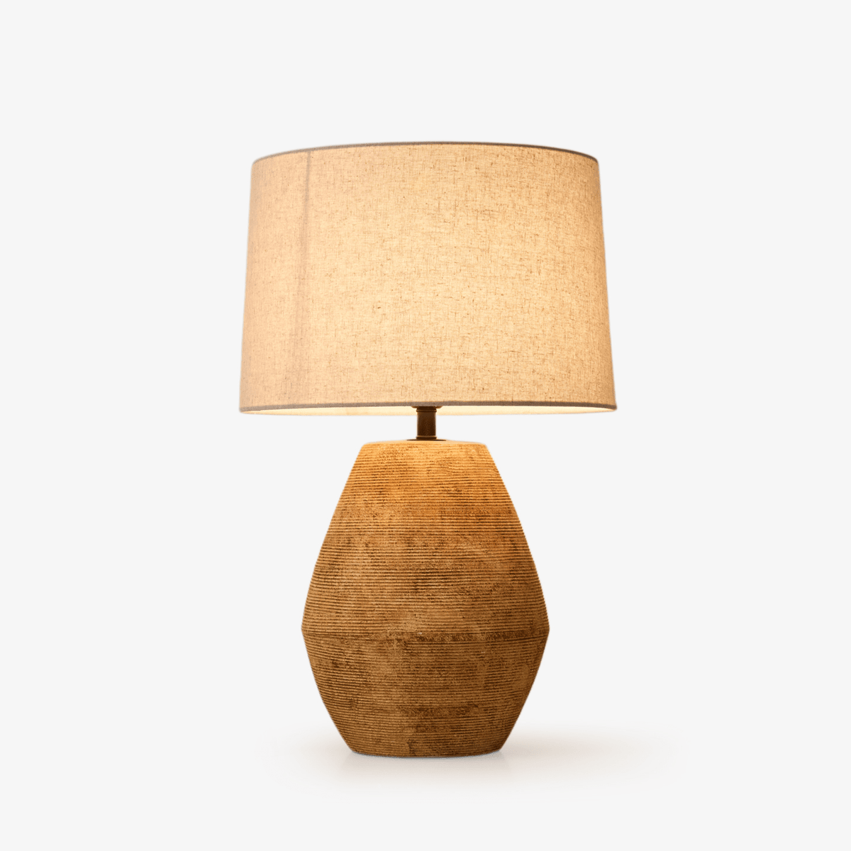 Textured Terracotta Toned Tischleuchte
