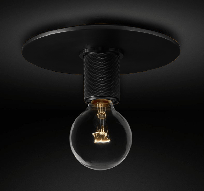 Elthyn Deckenleuchte Kegel Glas Messing Minimalistisch Industriell