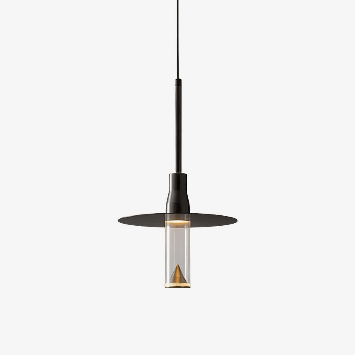 Lominex Pendelleuchte Acryl-Hutplatte Chrom moderne