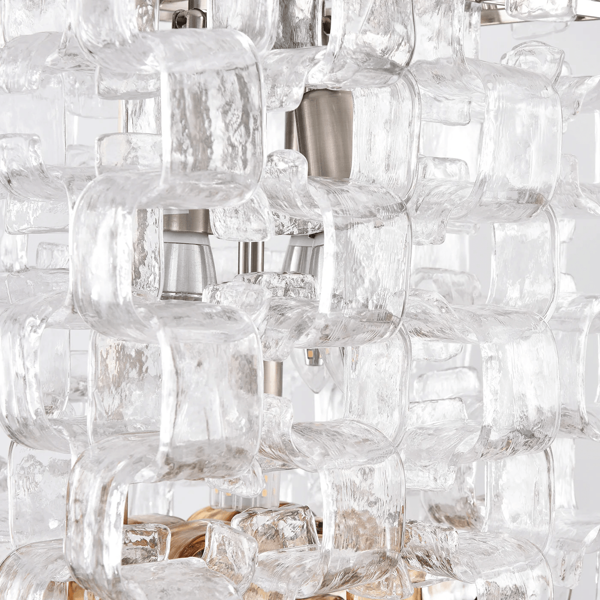 Orielis Kronleuchter aus Muranoglas mit ineinandergreifenden geometrischen Kugeln