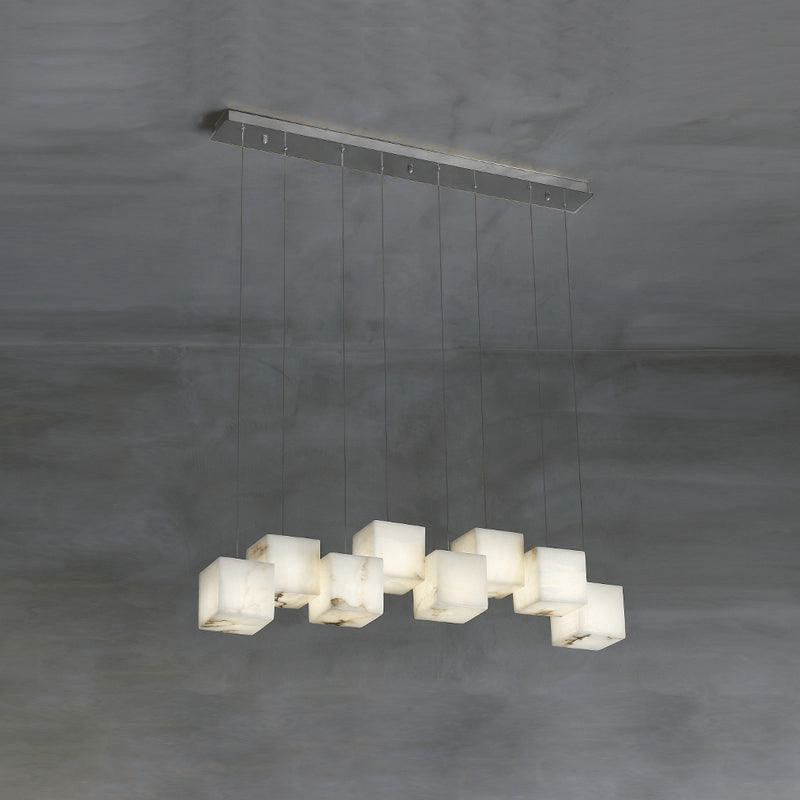 Develo Kronleuchter Minimalistische Alabaster-Pendelleuchte in linearer Form