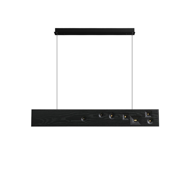 Elvorora Pendelleuchte Holz Linear LED Edelstein