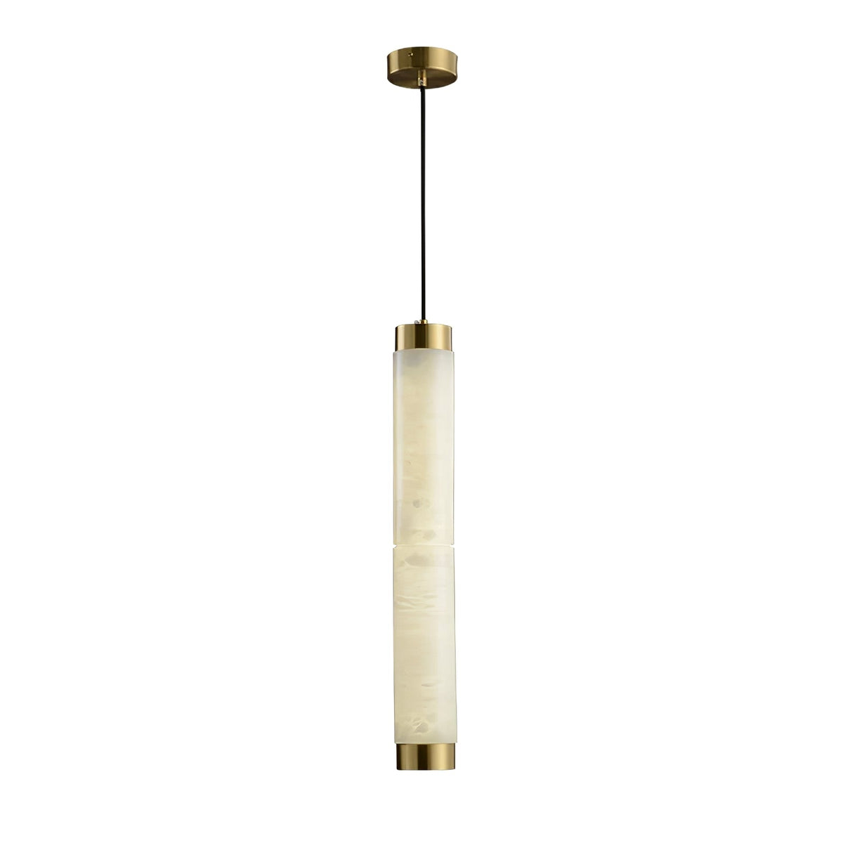 Lira zylindrische Pendelleuchte aus Alabaster