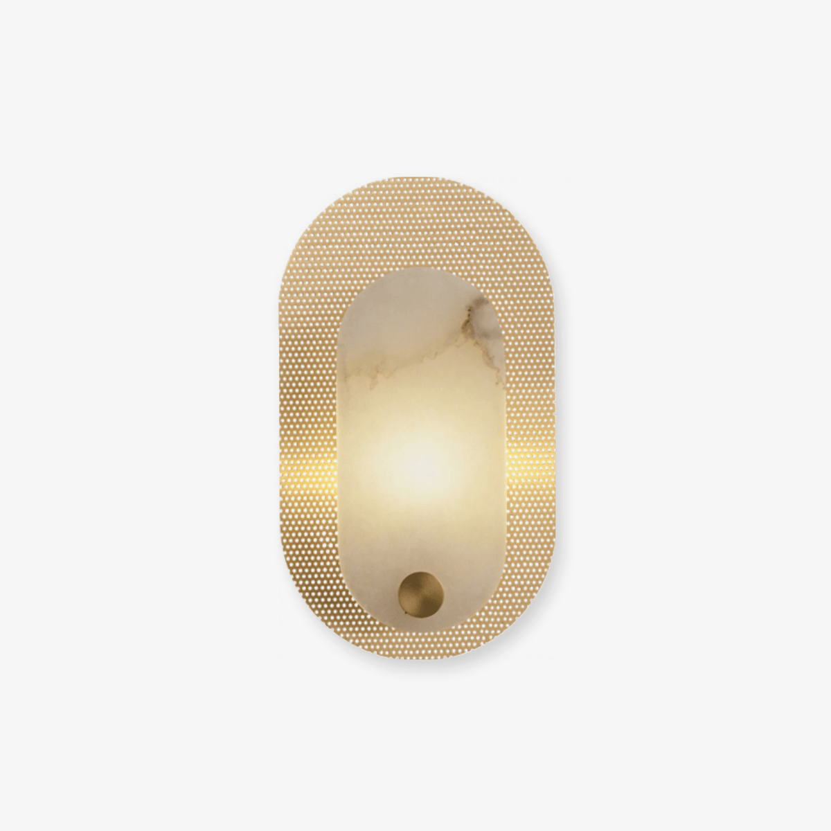 Perforated Oval Alabaster Wandleuchte
