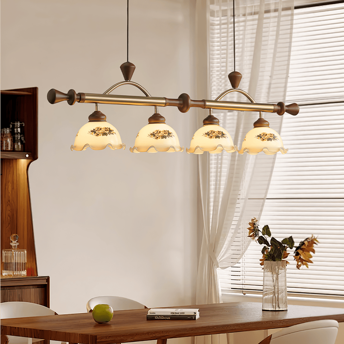 Valcrest Pendelleuchte mit Blumenmuster in Mehrfarbigkeit