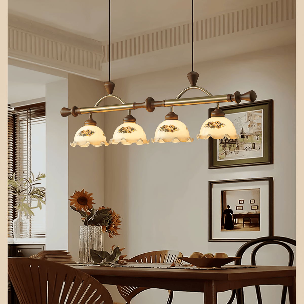 Valcrest Pendelleuchte mit Blumenmuster in Mehrfarbigkeit