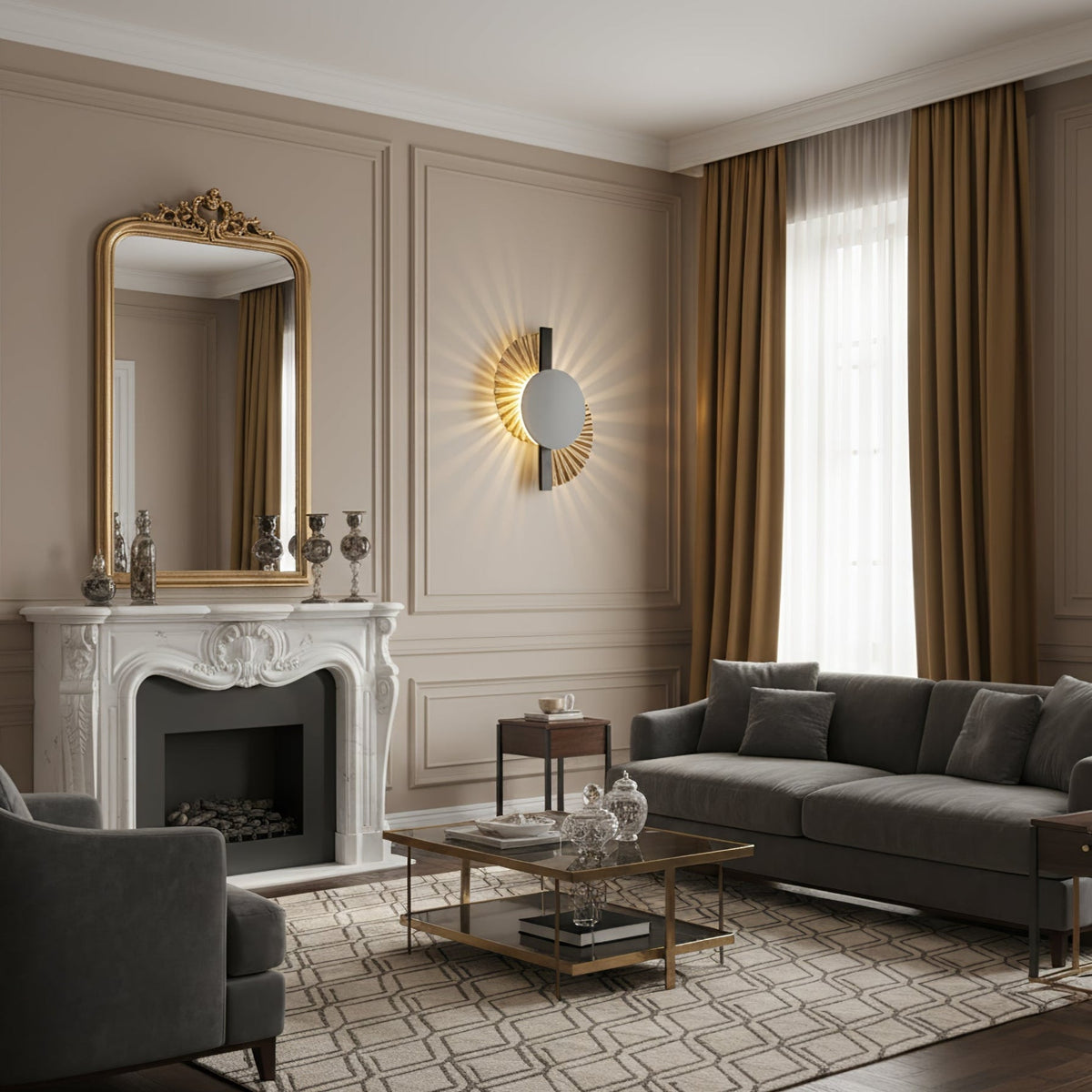 Arbordale Gilded Fan Wandleuchte in Gold