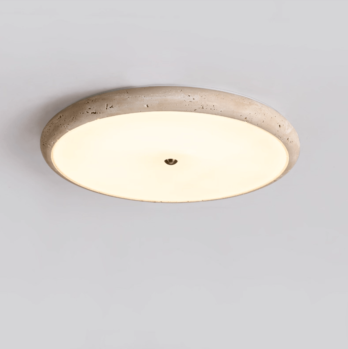 Taveria Travertine Halo flache Deckenleuchte