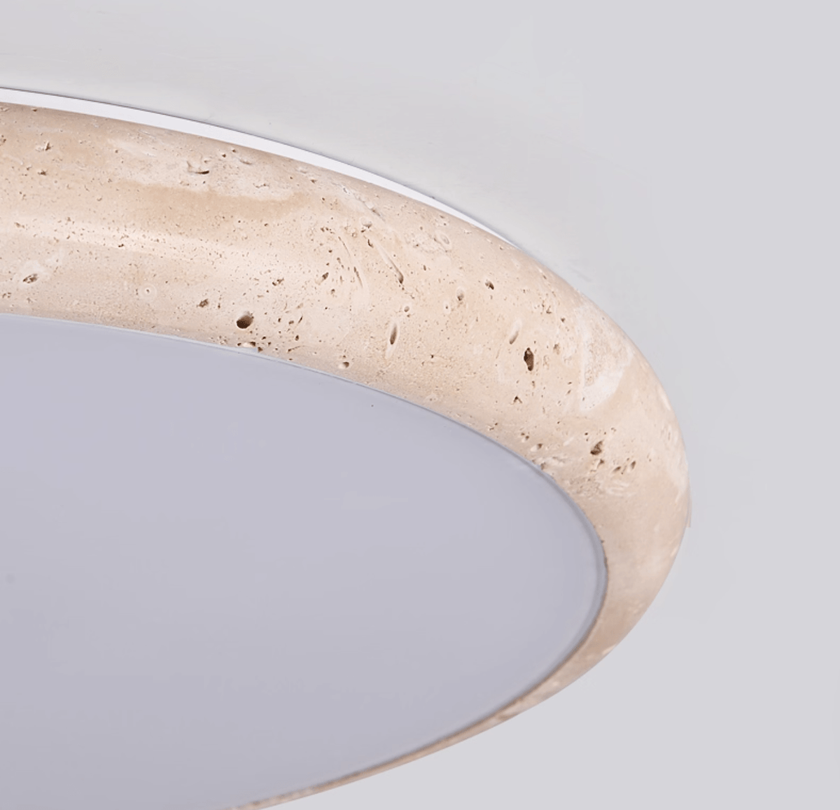 Taveria Travertine Halo flache Deckenleuchte