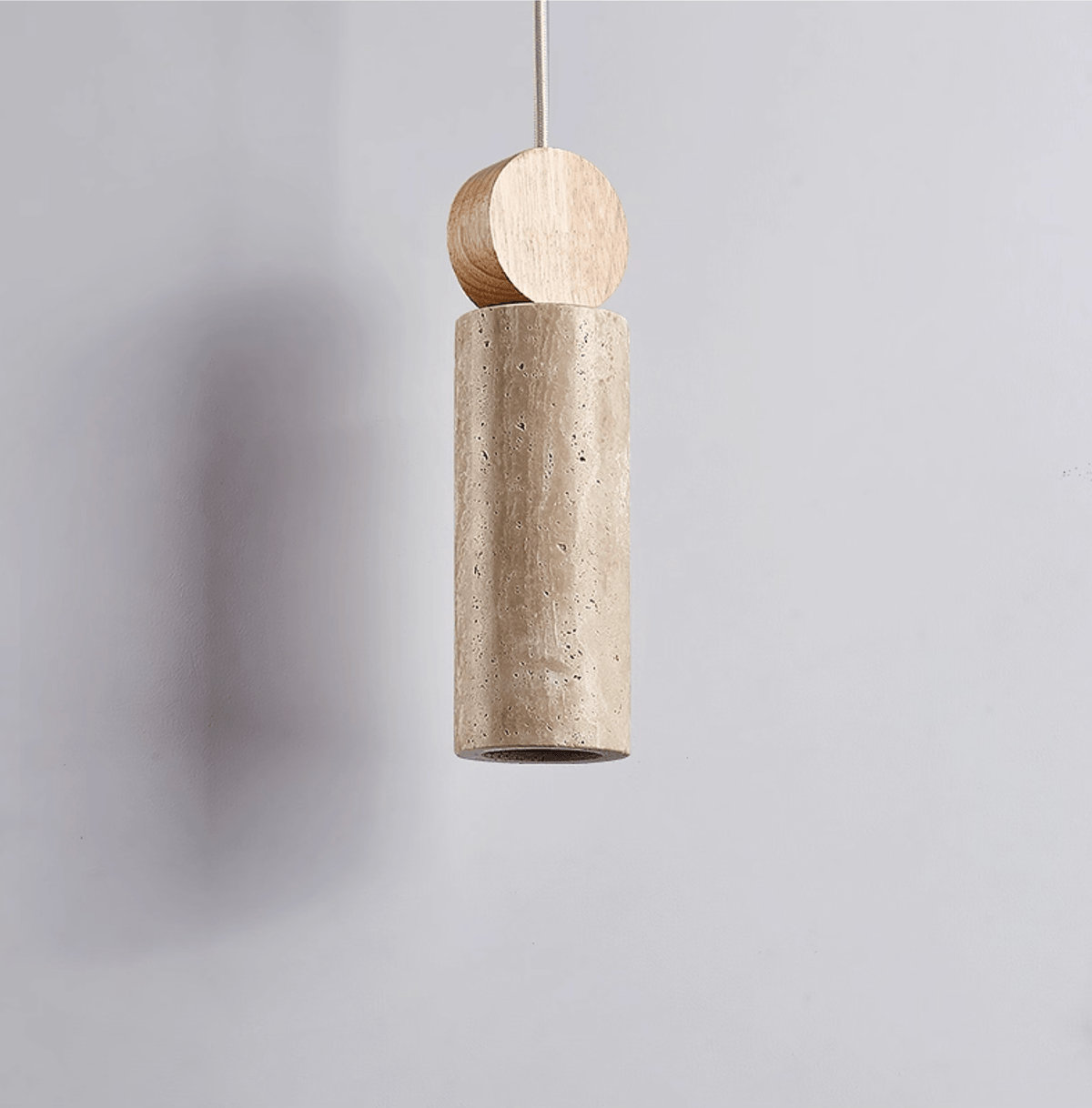 Ashton Travertine Zylinder-Pendelleuchte