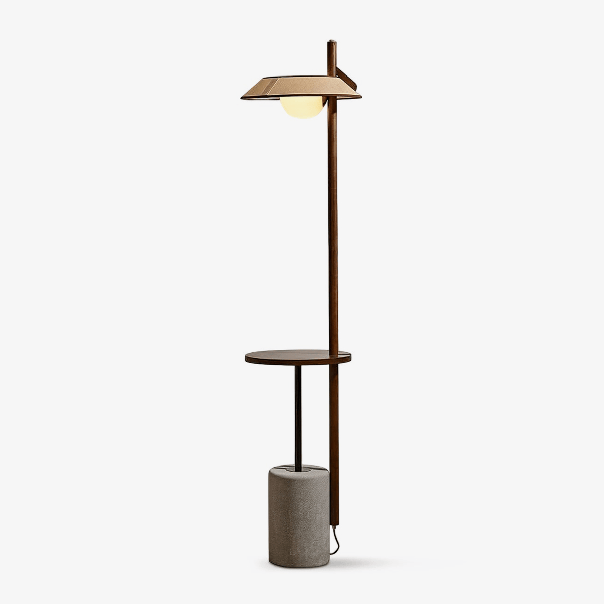 Mirz Minimalistische Stehleuchte aus Walnuss-Holz