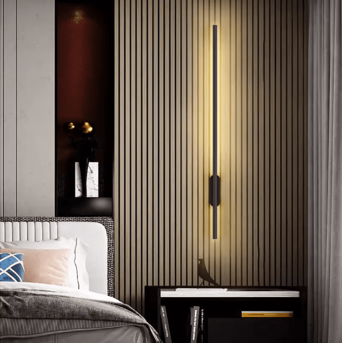 Nomk Schwarz Line Rechargeable Wandleuchte