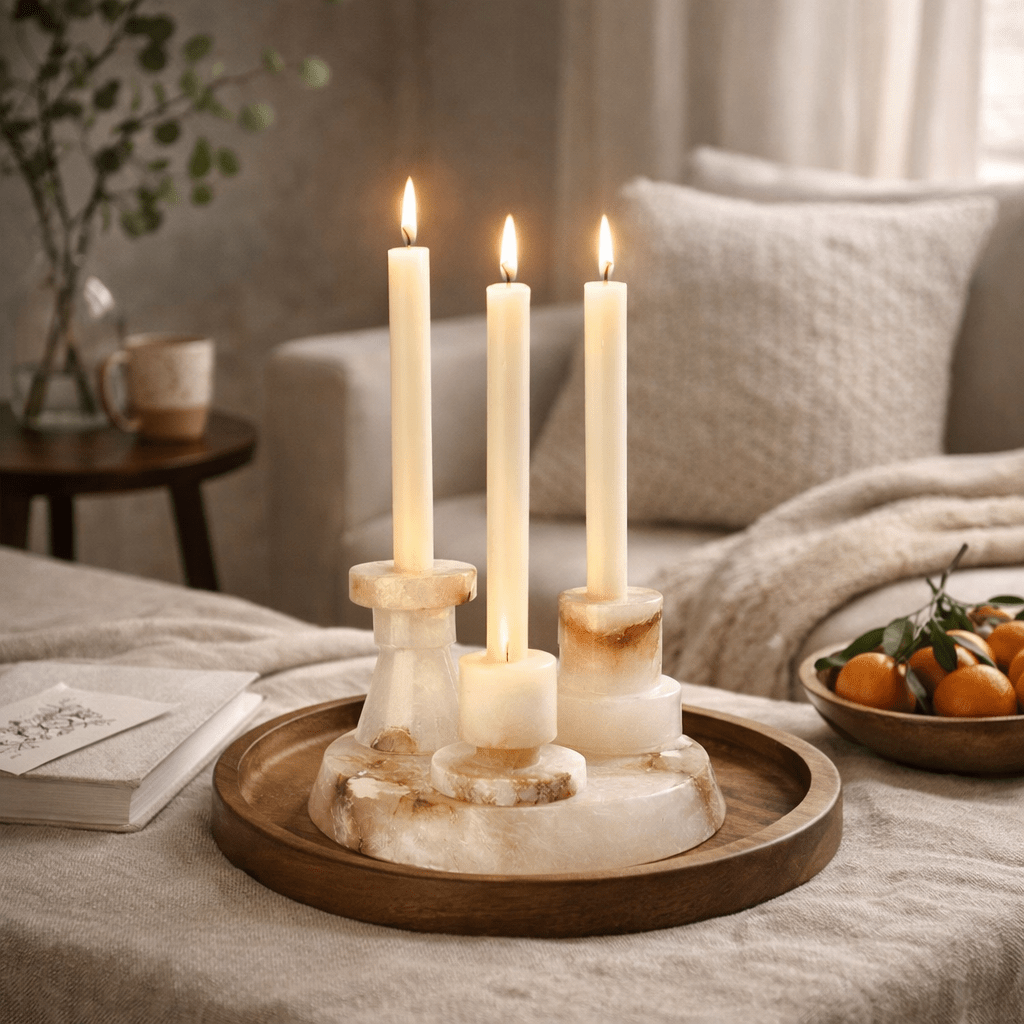 Vesperin Kerzenständer aus Marmor