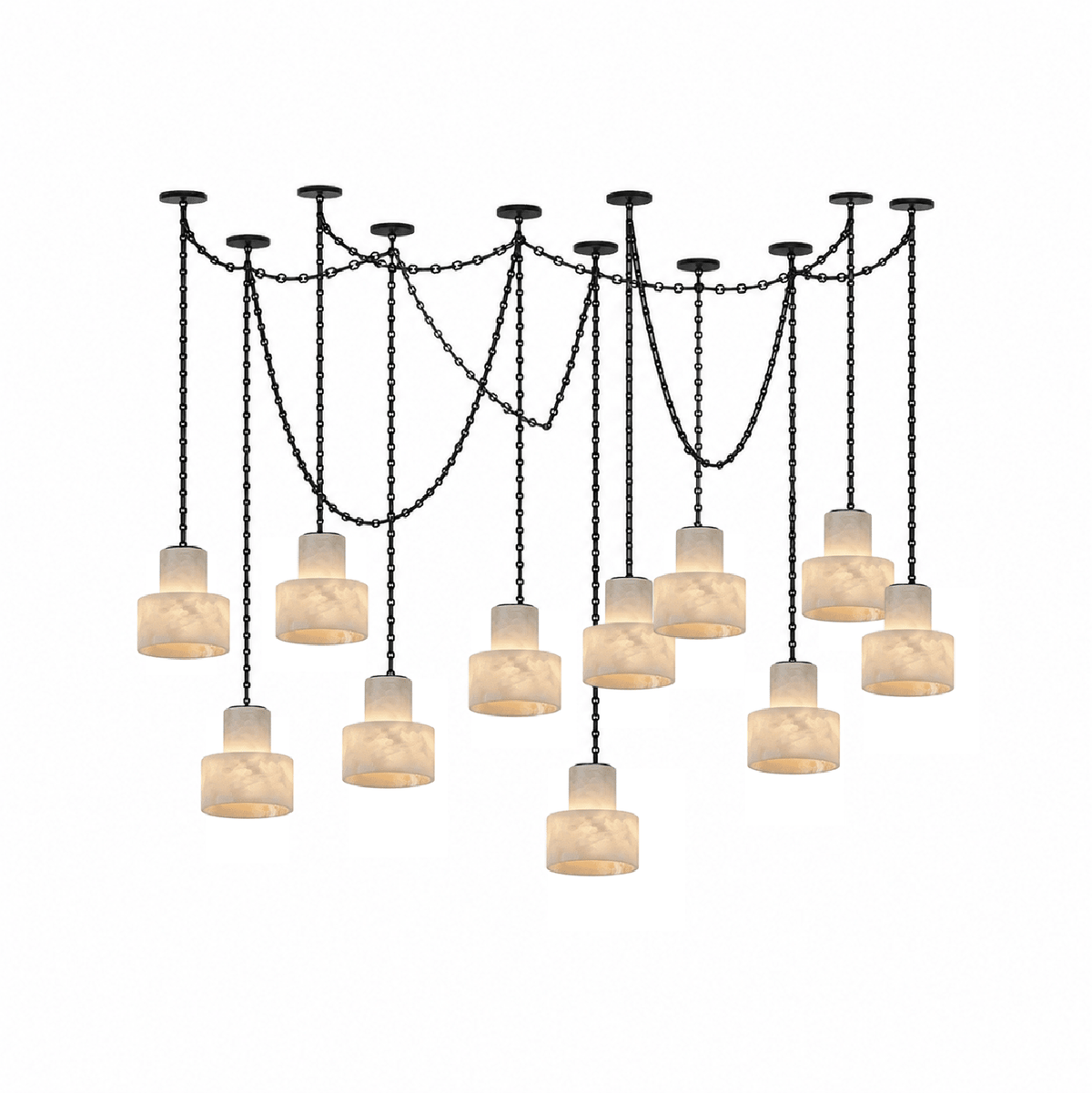 Leocadie Multi-Tier Kettenzylinder-Pendelleuchte