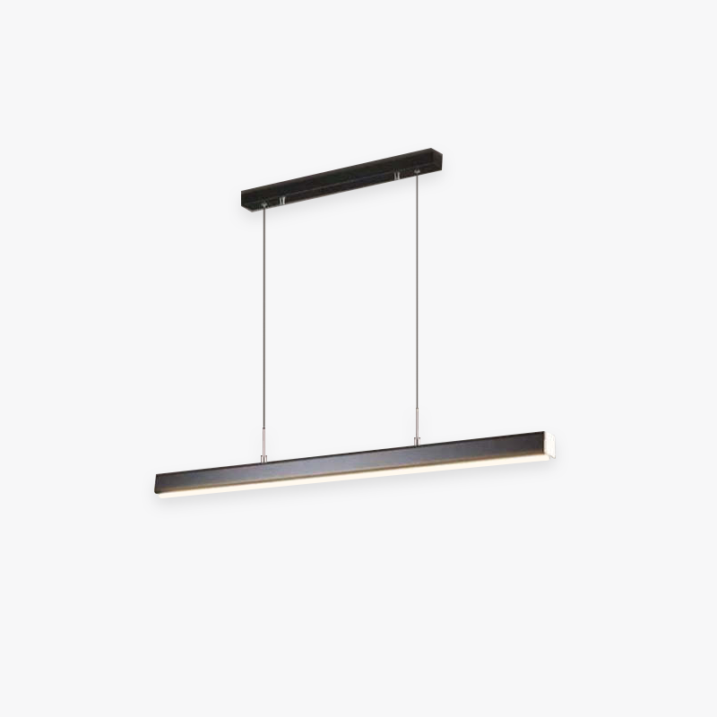 Arisha Moderne LED Pendelleuchte Linear Schwarz/Braun Esszimmer Metall