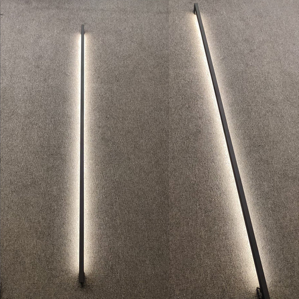 Arisha Modern LED Wandlampe Schlank Linear, Schwarz, Wohnzimmer/Innen, Metall