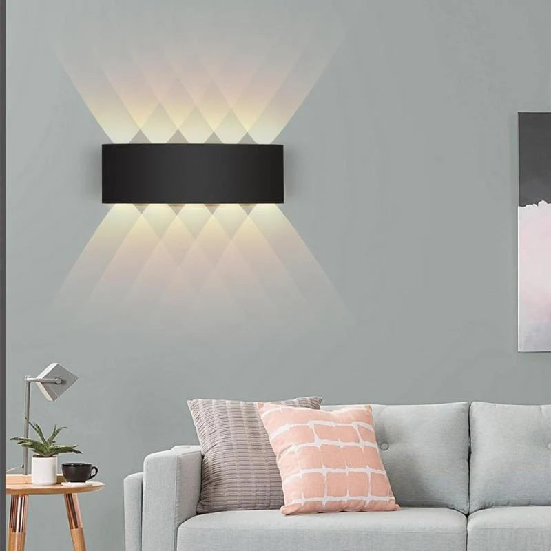 Ray Außenwandleuchte Modern Rechteck LED Weiß Metall Terrasse