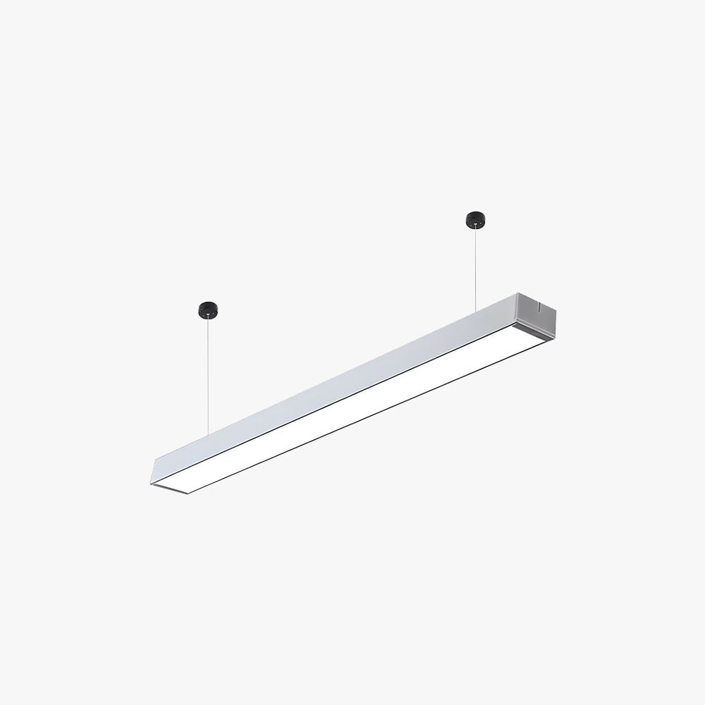 Arisha Minimalist Linear Acryl Pendelleuchte, Schwarz/Weiß, Wohnzimmer