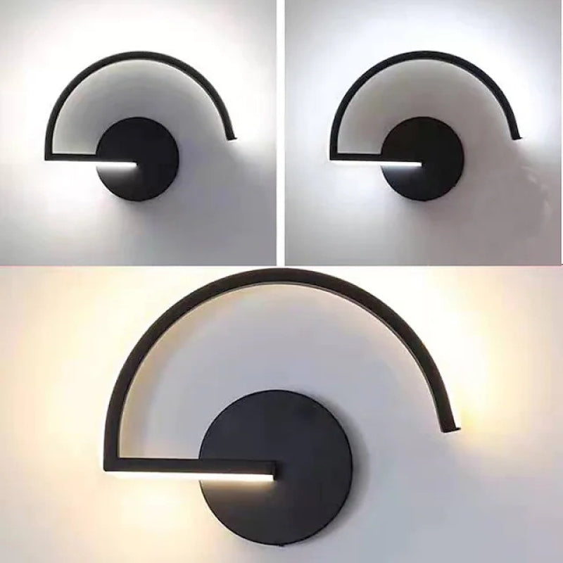 Arisha Design Wandleuchte Innen Schwarz/Weiß Schlafzimmer/Wohnzimmer Metall