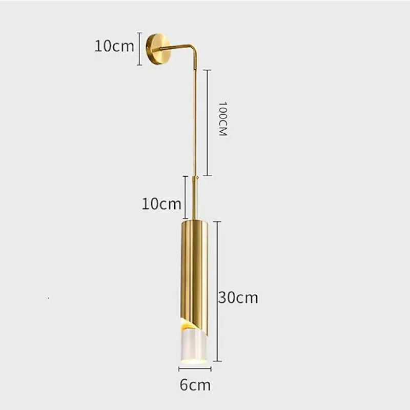Arisha Minimalistische LED Wandleuchte Gold/Schwarz Schlafzimmer
