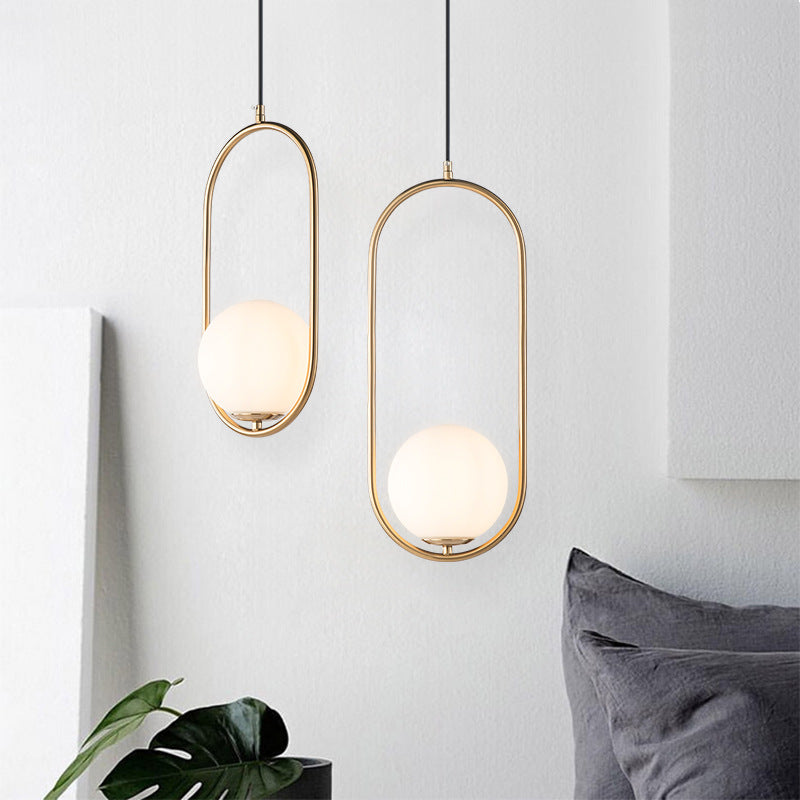 Valentina LED Pendelleuchte Kugel Ess/Wohnzimmer Metall/Glas