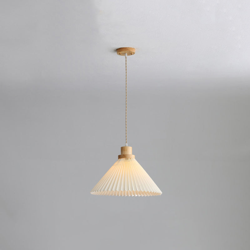 Muto Moderne LED Pendelleuchte Schlafzimmer/Wohnzimmer Weiß Holz