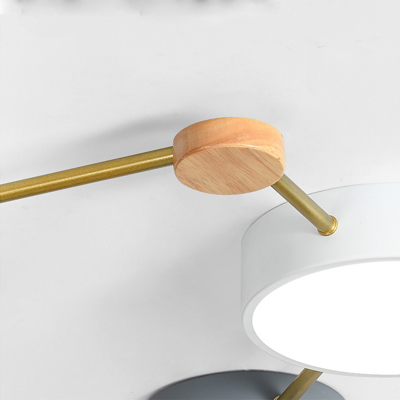 Arisha Modern LED Deckenleuchte Acryl Log Wohnzimmer Schlafzimmer Weiß Grau