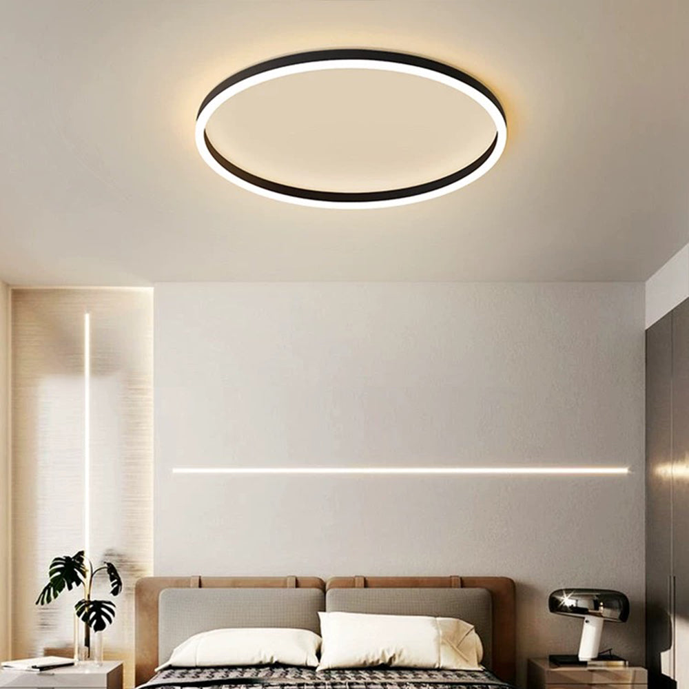 Arisha Deckenleuchte Modern LED Schwarz/Gold Metall Wohnzimmer
