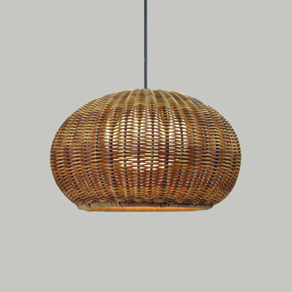 Ritta Außenpendelleuchte, Metall & Rattan, 2 Farben