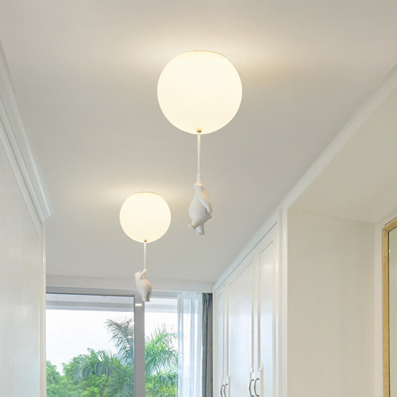 Aria Deckenleuchte Bär Luftballons Weiß Metall/Acryl Schlafzimmer