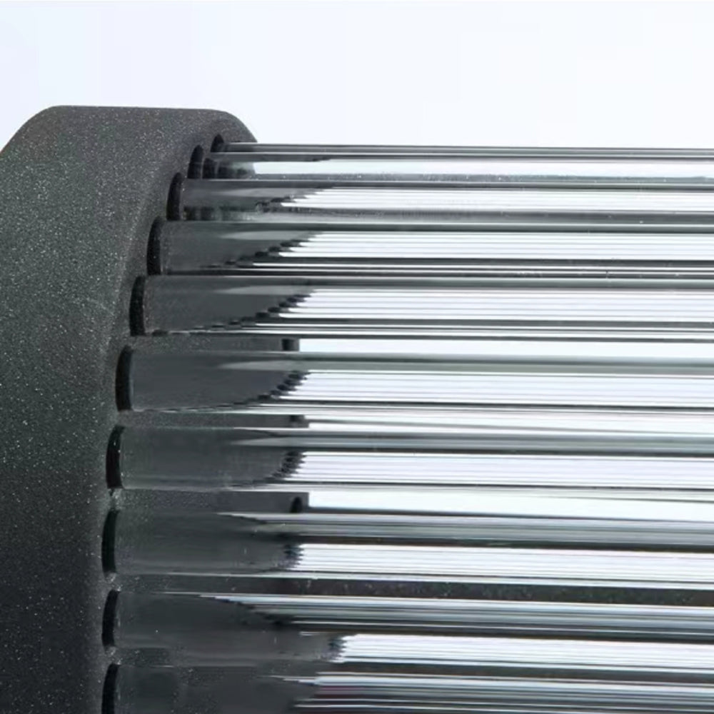 Ray Modern Halbkreisförmig LED AußenwandleuchteSchwarz Garten Metall Glas