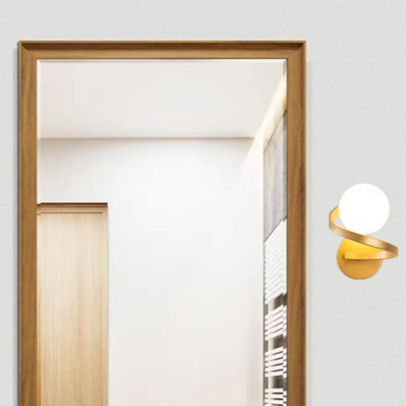 Arisha Design LED Wandleuchte Innen Schwarz/Gold Bade/Schlafzimmer Metall Glas