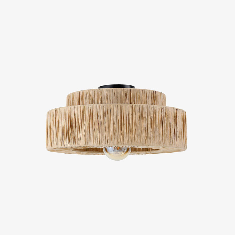 Muto Modern Küche LED Pendelleuchtehellbraun Wohn/Schlafzimmer Rattan Glas