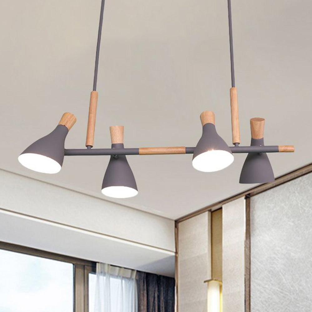 Valentina LED Pendelleuchte Weiß Wohnzimmer/Schlafzimmer Holz