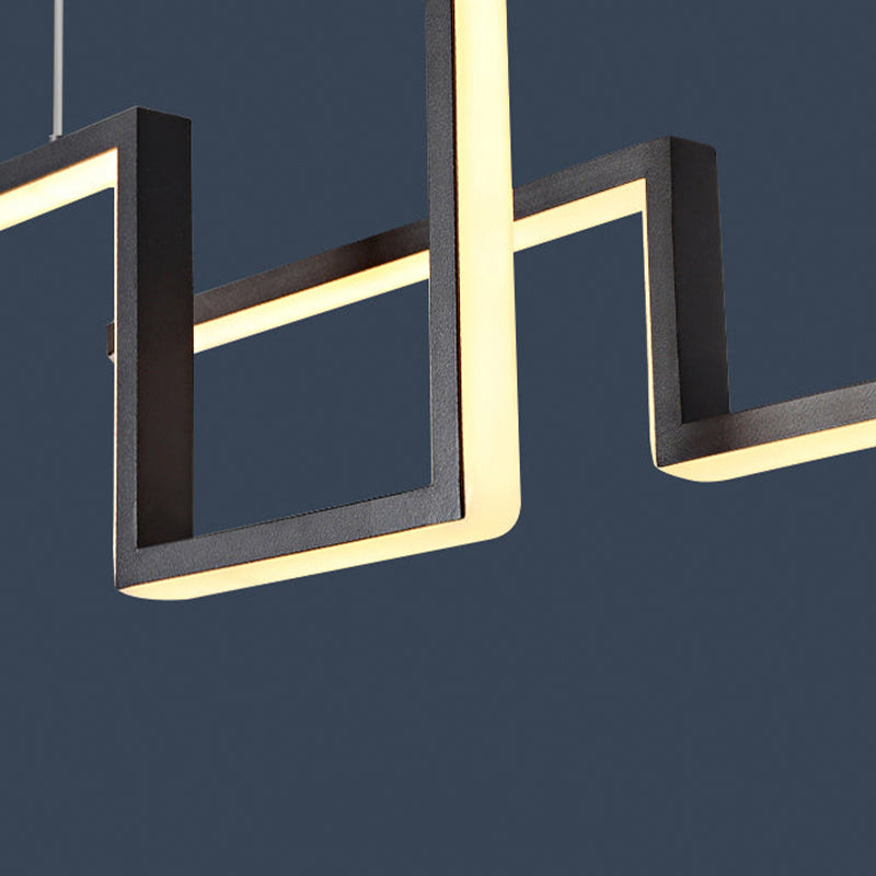 Arisha Modern LED Linear PendelleuchteEsszimmer Metall Acryl